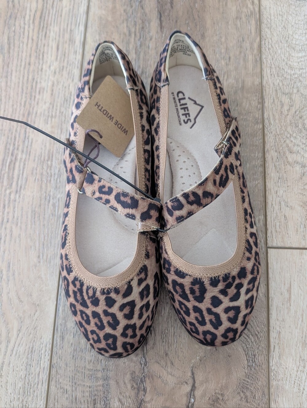 Women's Leopard Print Mary Jane Shoes - Brown